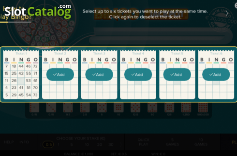 Οθόνη5. Bingo Jackpot Κουλοχέρης