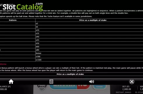 Οθόνη4. Instant Bingo (G.Games) Κουλοχέρης 