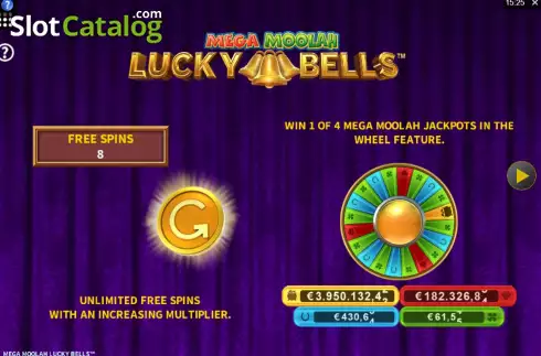 Οθόνη2. Mega Moolah Lucky Bells Κουλοχέρης