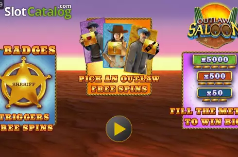 Οθόνη2. Outlaw Saloon Κουλοχέρης