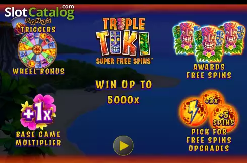 Οθόνη2. Triple Tiki Super Free Spins Κουλοχέρης