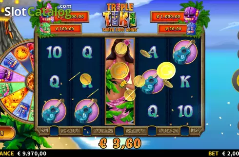 Οθόνη5. Triple Tiki Super Free Spins Κουλοχέρης