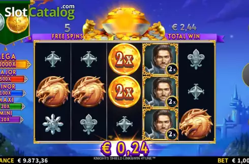 Οθόνη8. Knights Shield Link&Win 4Tune Κουλοχέρης