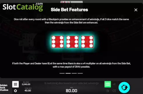 Οθόνη4. Back Blackjack (Golden Rock Studios) Κουλοχέρης