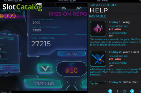 Οθόνη4. Galaxy Rogues Κουλοχέρης