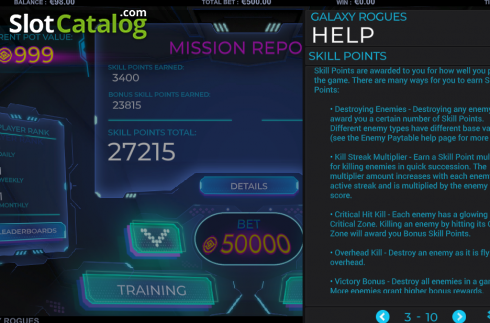 Οθόνη9. Galaxy Rogues Κουλοχέρης