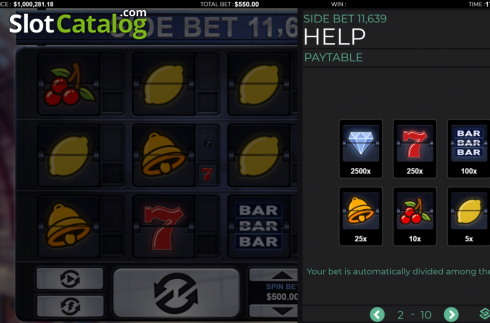 Οθόνη9. Side Bet 11K Κουλοχέρης 