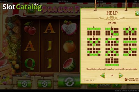 Οθόνη8. Dragon Fruit (Green Jade Games) Κουλοχέρης 
