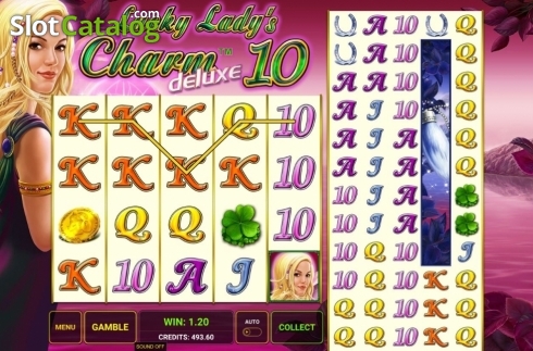 Οθόνη3. Lucky Lady's Charm Deluxe 10 Κουλοχέρης