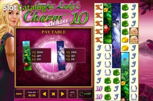 Οθόνη6. Lucky Lady's Charm Deluxe 10 Κουλοχέρης