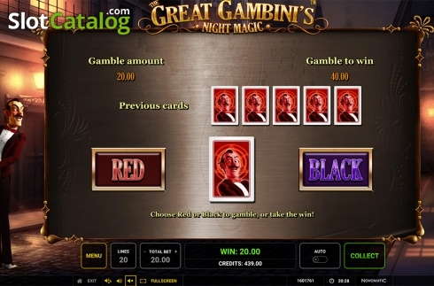 Οθόνη4. The Great Gambini's Night Magic Κουλοχέρης