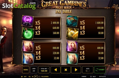 Οθόνη6. The Great Gambini's Night Magic Κουλοχέρης