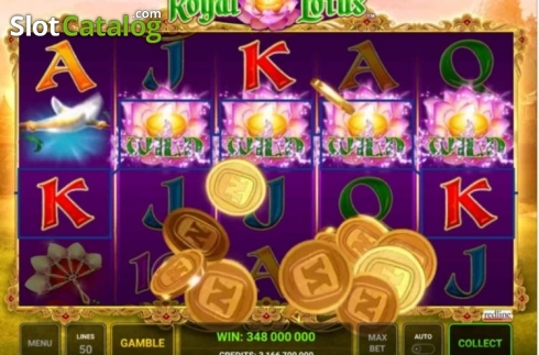 Οθόνη2. Royal Lotus Greentube Κουλοχέρης