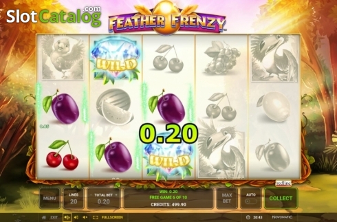 Οθόνη9. Feather Frenzy Κουλοχέρης