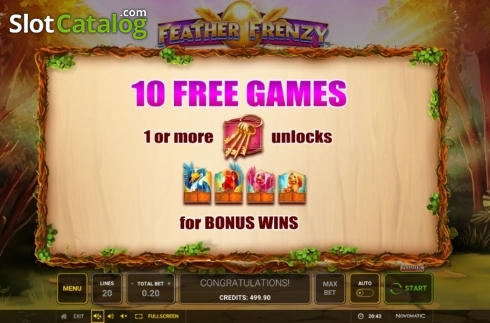 Οθόνη8. Feather Frenzy Κουλοχέρης