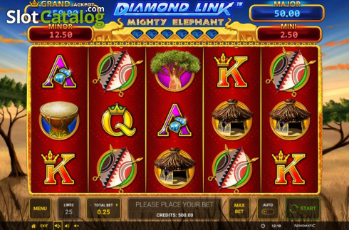 Οθόνη3. Diamond Link Mighty Elephant Κουλοχέρης