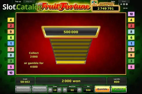 Διπλασιάστε. Fruit Fortune Κουλοχέρης