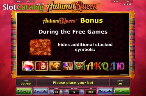 Πίνακας πληρωμών 2. Autumn Queen™ Κουλοχέρης