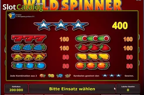 Πίνακας πληρωμών 1. Wild Spinner™ Κουλοχέρης