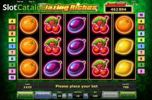 Ροδέλες. Blazing Riches Κουλοχέρης