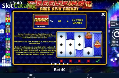 Πίνακας πληρωμών 2. Reel King™ Free Spin Frenzy Κουλοχέρης