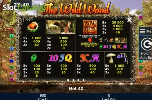 Πίνακας πληρωμών 1. The Wild Wood™ Κουλοχέρης