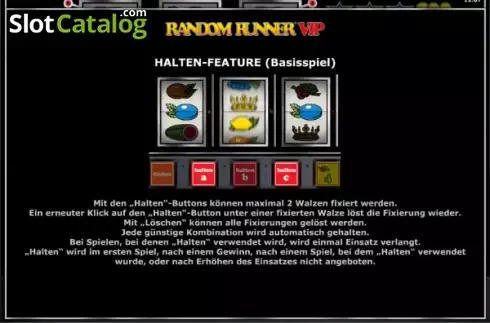 Πίνακας πληρωμών 3. Random Runner VIP Κουλοχέρης