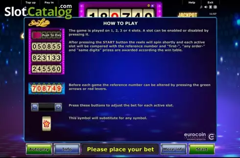 Πίνακας πληρωμών 1. Star Lotto Κουλοχέρης 