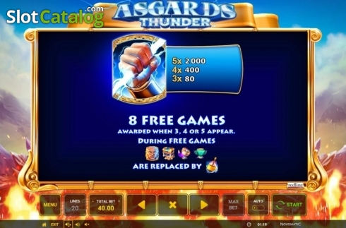 Οθόνη8. Asgard's Thunder Κουλοχέρης