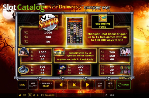 Οθόνη7. Tales of Darkness Midnight Heat Κουλοχέρης