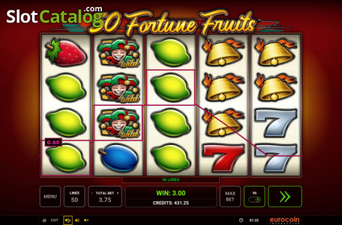 Οθόνη3. 50 Fortune Fruits Κουλοχέρης