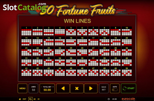 Οθόνη7. 50 Fortune Fruits Κουλοχέρης