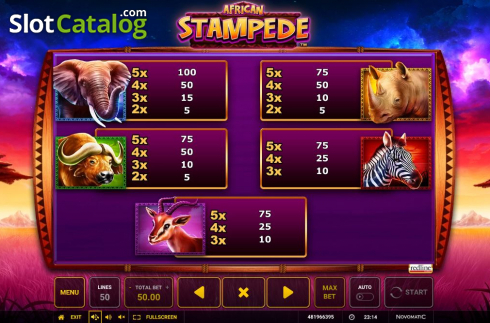 Οθόνη9. African Stampede Κουλοχέρης 