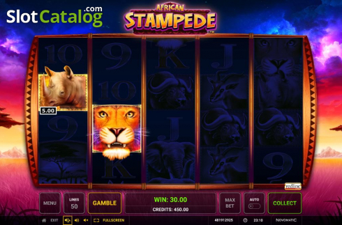 Οθόνη3. African Stampede Κουλοχέρης 