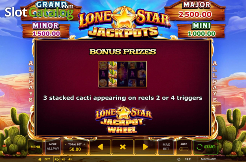Οθόνη9. Lone Star Jackpots Κουλοχέρης