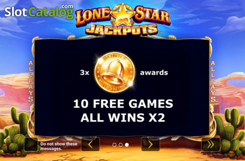 Οθόνη2. Lone Star Jackpots Κουλοχέρης