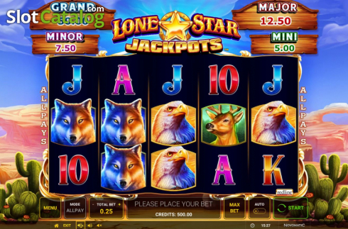 Οθόνη3. Lone Star Jackpots Κουλοχέρης
