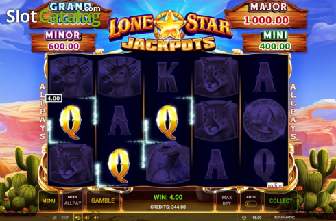 Οθόνη6. Lone Star Jackpots Κουλοχέρης
