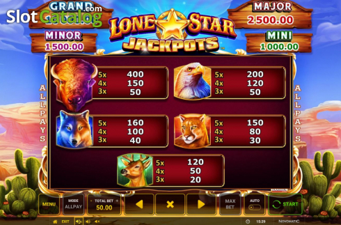 Οθόνη7. Lone Star Jackpots Κουλοχέρης