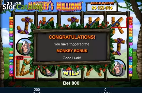 Παιχνίδι μπόνους. Monkey's Millions Κουλοχέρης