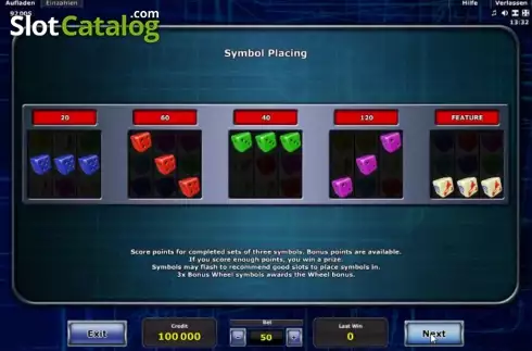 Πίνακας πληρωμών 2. Dice Winner Κουλοχέρης