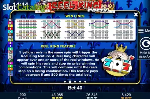 Πίνακας πληρωμών 2. Reel King Potty Κουλοχέρης