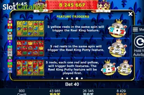 Πίνακας πληρωμών 4. Reel King Potty Κουλοχέρης