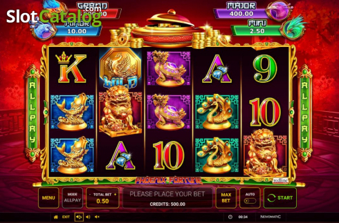 Οθόνη3. Phoenix Fortune (Greentube) Κουλοχέρης