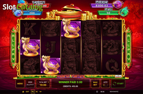Οθόνη4. Phoenix Fortune (Greentube) Κουλοχέρης
