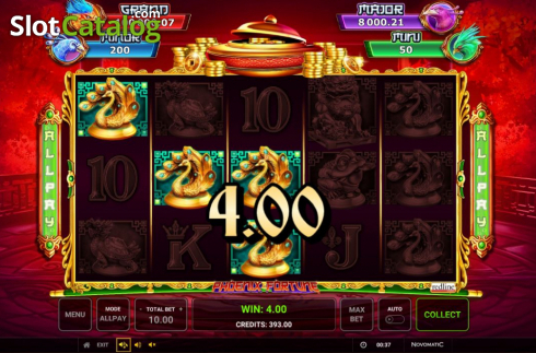 Οθόνη5. Phoenix Fortune (Greentube) Κουλοχέρης