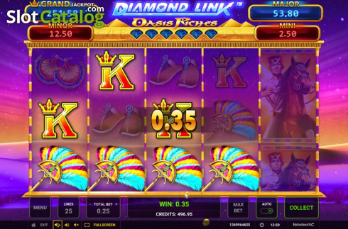 Οθόνη4. Oasis Riches Diamond Link Κουλοχέρης