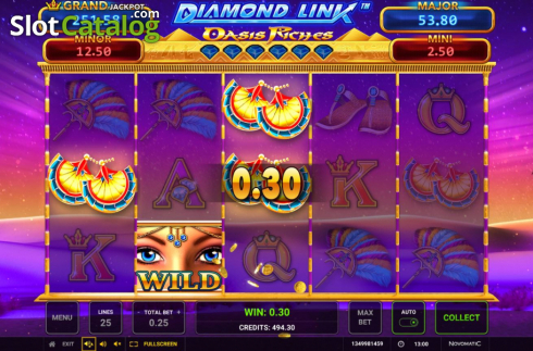 Οθόνη5. Oasis Riches Diamond Link Κουλοχέρης