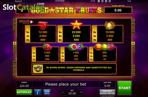Οθόνη8. Gold Star Fruits Κουλοχέρης 