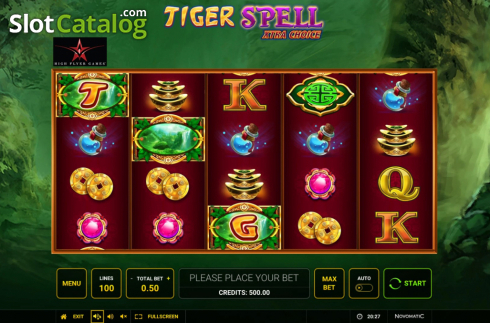Οθόνη2. Tiger Spell Xtra Choice Κουλοχέρης 